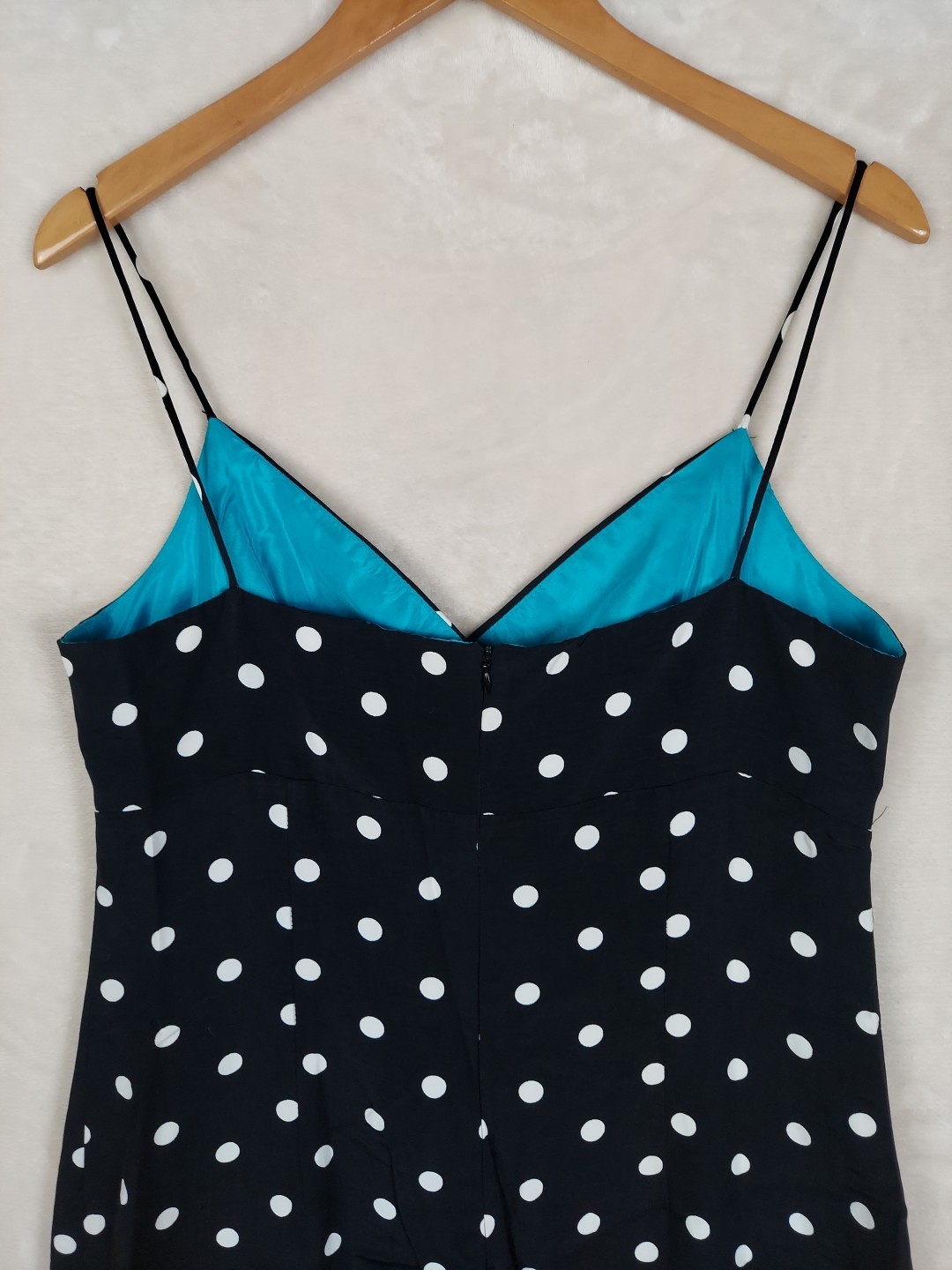 VTG 90s Positive Attitude Dress Womens 14 Sheath Black Dot Feminine Cocktail USA