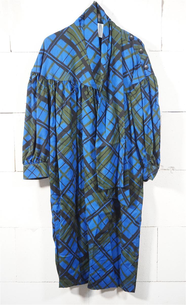 Excellent Rare Original Yves Saint Laurent Vintage Dress Cocktail Dress Blue Black