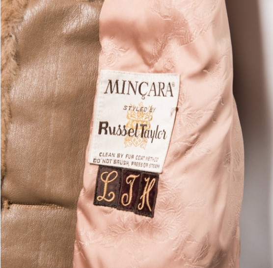 Mincara Russel Taylor Lovely Faux Fur Coat Vintage Mink fake tan brown Medium