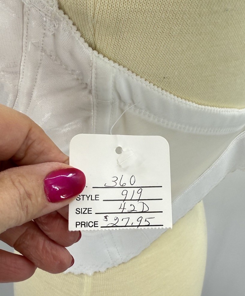 Vintage Wynette by Valmont Size 42D White Strapless Longline Bra NWT