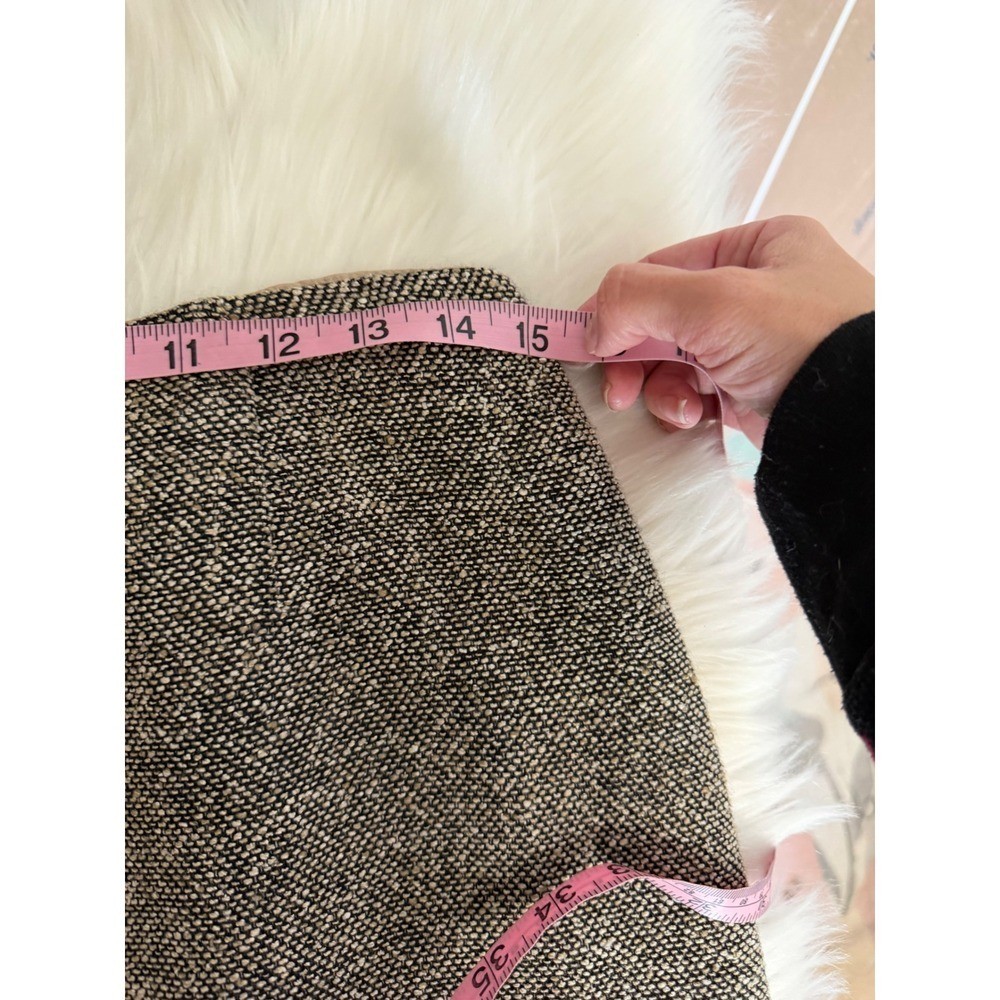 Vintage Carlisle – Silk/Wool/Alpaca Blend Pencil Skirt Microsuede Trim