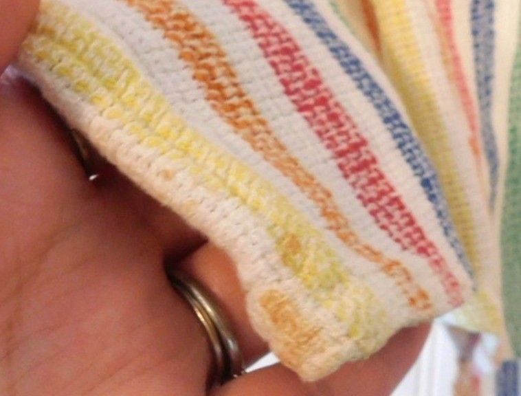 Vintage 70s Hudson’s For A Nice Girl Like You Rainbow Stripe Boho Shirt Womens L