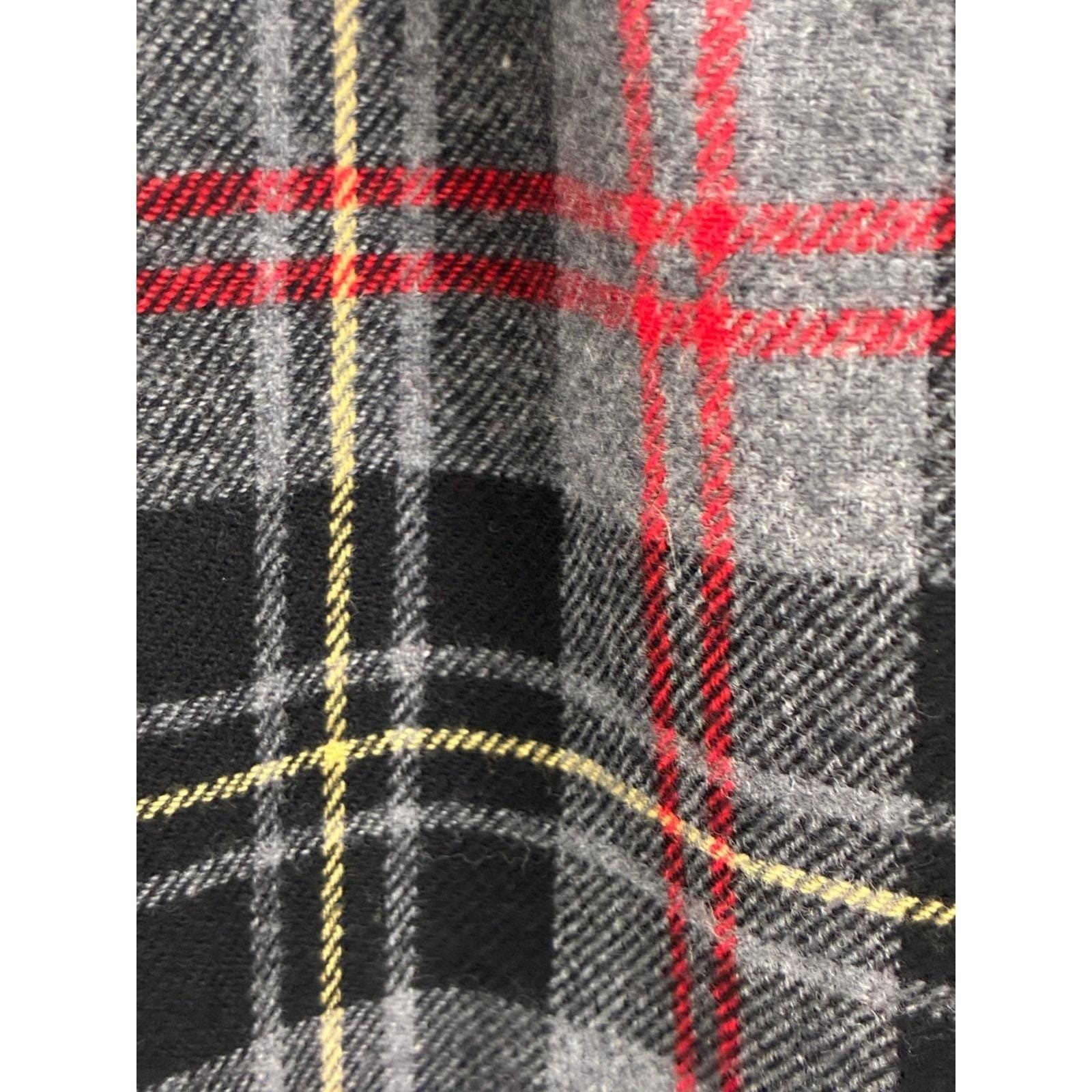 Pendleton Plaid Skirt Women 12 Grey Red Vintage Wool Hunting Macpherson Tartan