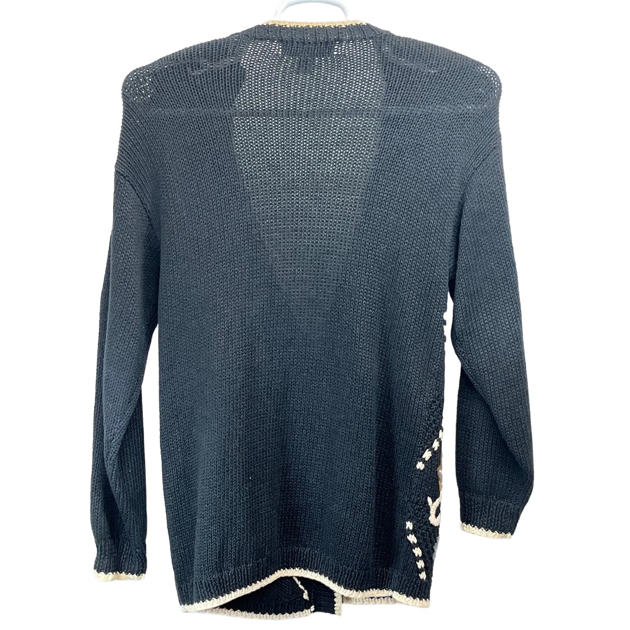 Vintage SK & Company Women’s Multicolor Cotton Blend Embroidered Cardigan Size P