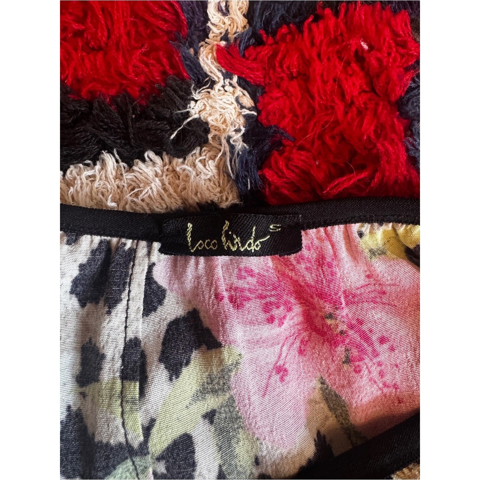 Y2K Vintage Leopard Floral Skater Skirt Sz SM