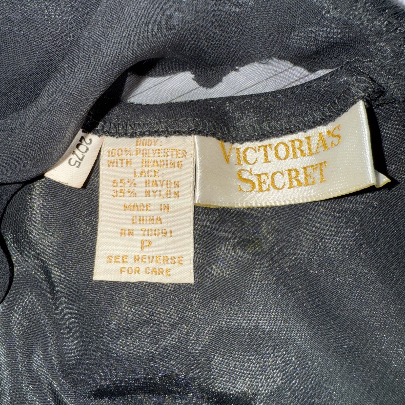 Victoria’s Secret Vintage Black Lace And Tulle Teddy Women’s Small Beaded