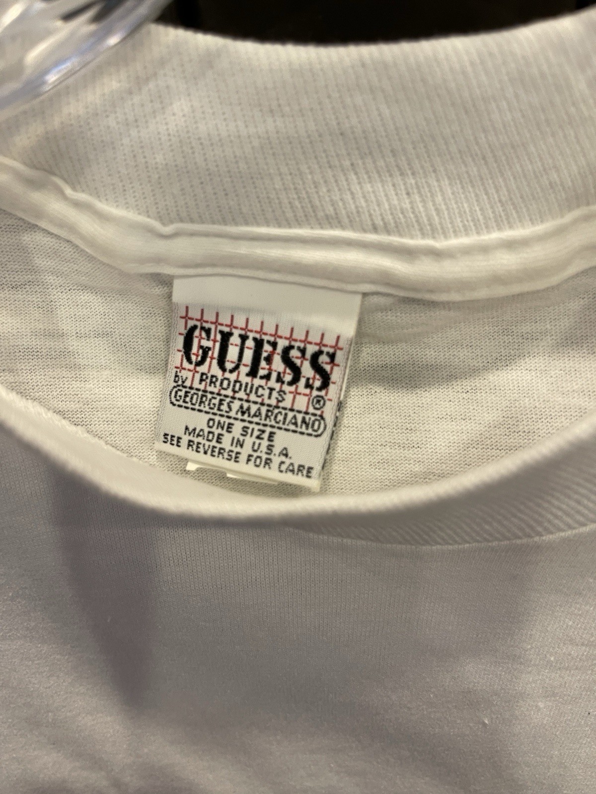 Vintage 90s Guess America Jeans Marciano T-Shirt Top White One Size Men Women