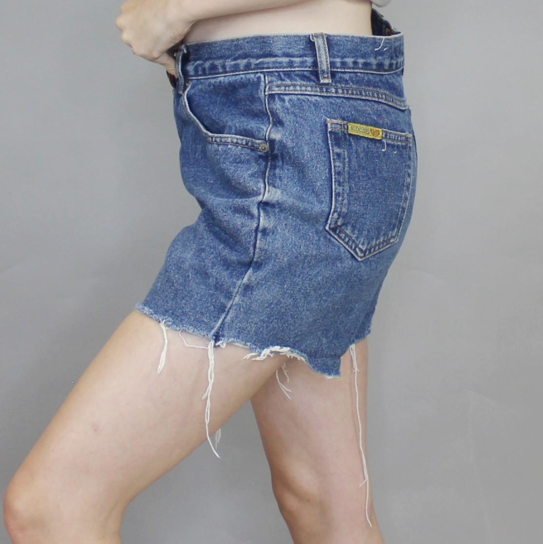 Vintage 90s Denim Cut off Shorts by No Excuses Blue Jeans