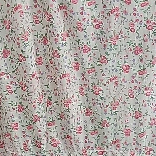 Vintage Handmade Prairie Dress Large Pink Ditsy Floral Cottage Country Western