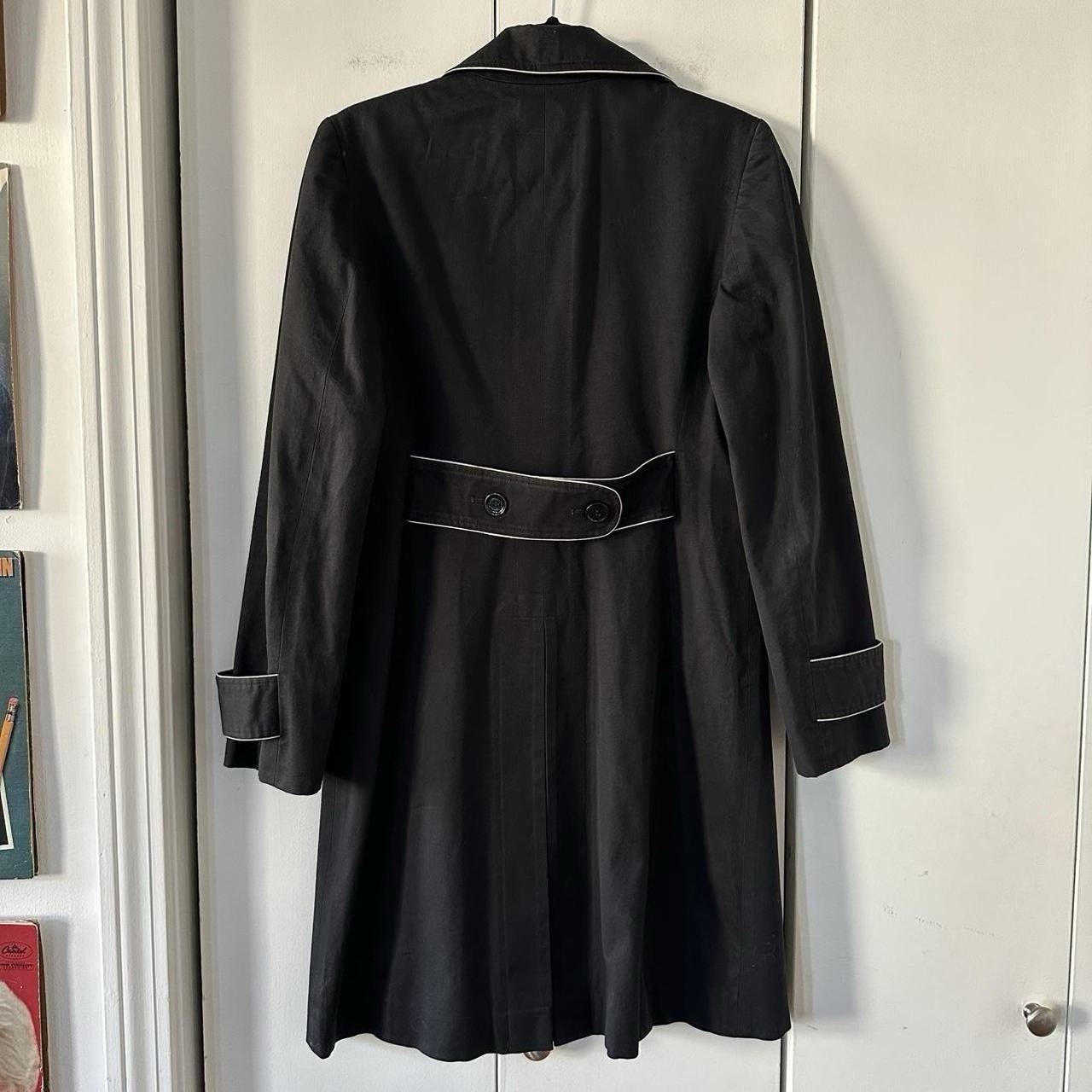 Vintage 90s Black and White Contrast Light Mod Cotton Jacket Ann Taylor Loft S M