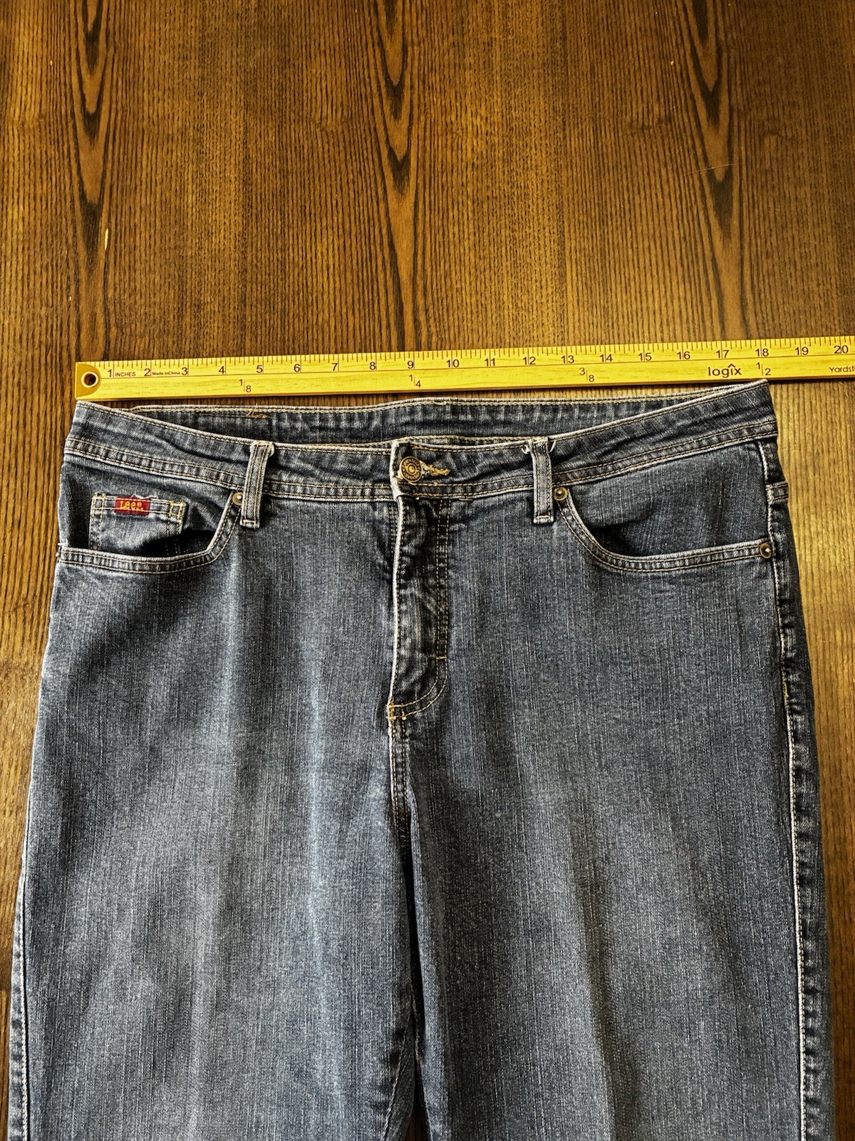 Lee Jeans Women’s 16M (36X30) Relaxed Fit Straight Leg Denim Jeans Dark Blue