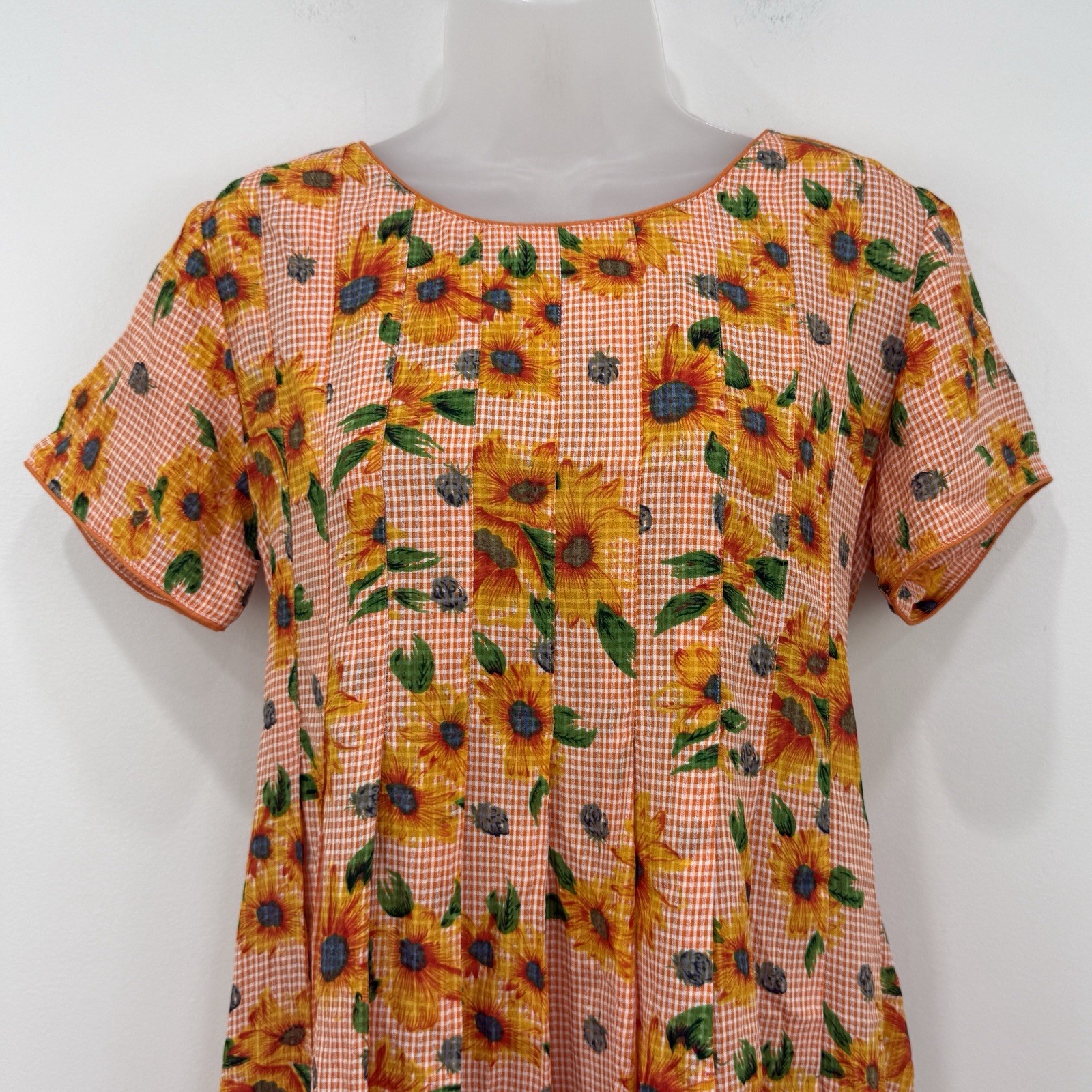 VTG Sarah Elizabeth Dress Women’s 4 Sunflower Cottagecore Prairie Peasant Midi