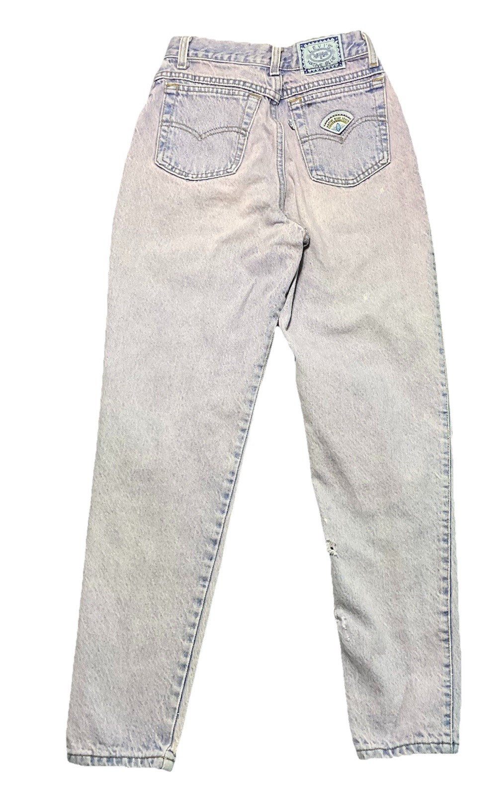 Vintage 90s Levi’s Native Blue Mom Jeans USA Made Pink Fade Acid Wash 5