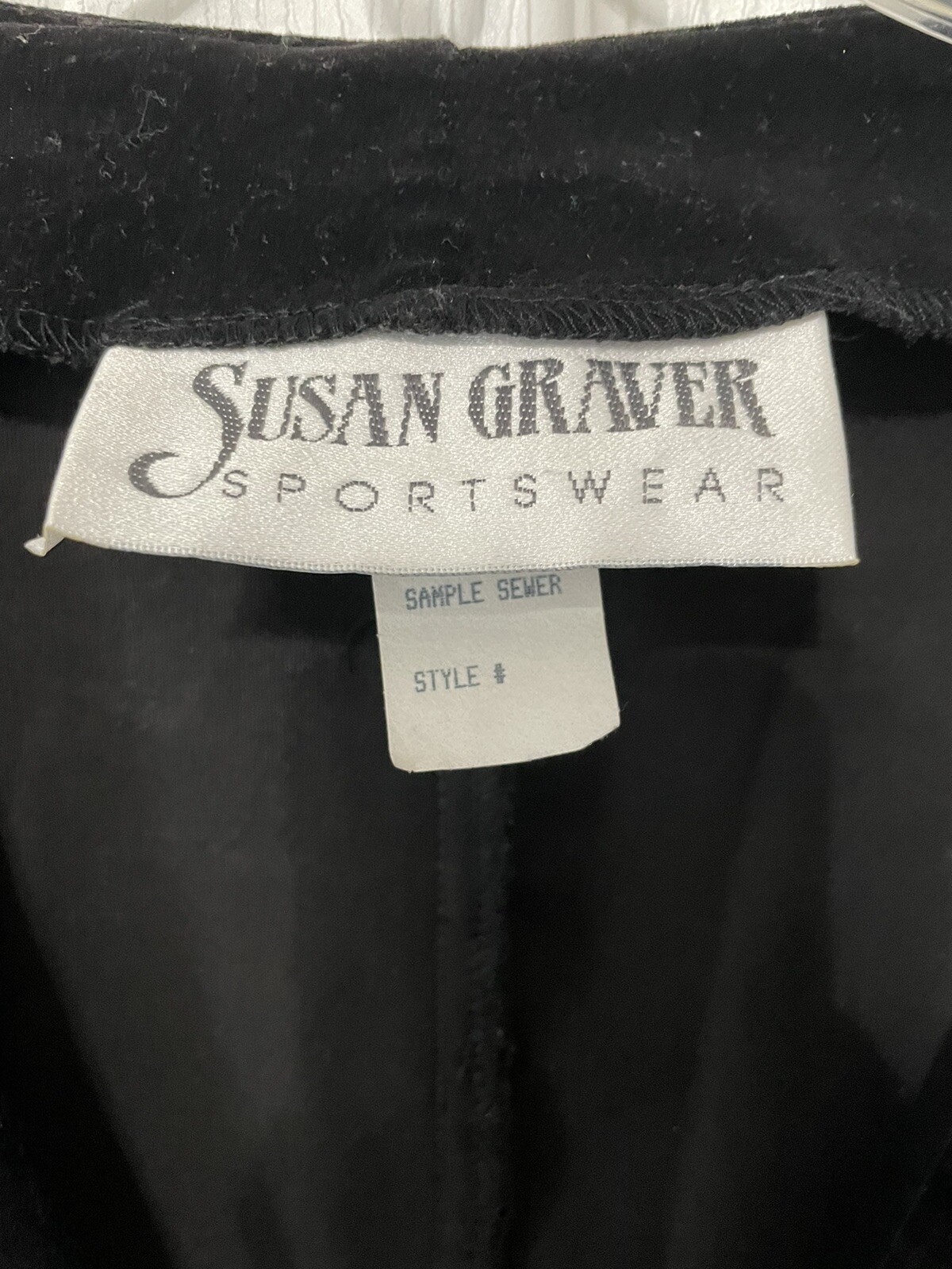 Vtg. Women’s Evening Jacket Wrap Black Velveteen Blazer Measurements Below