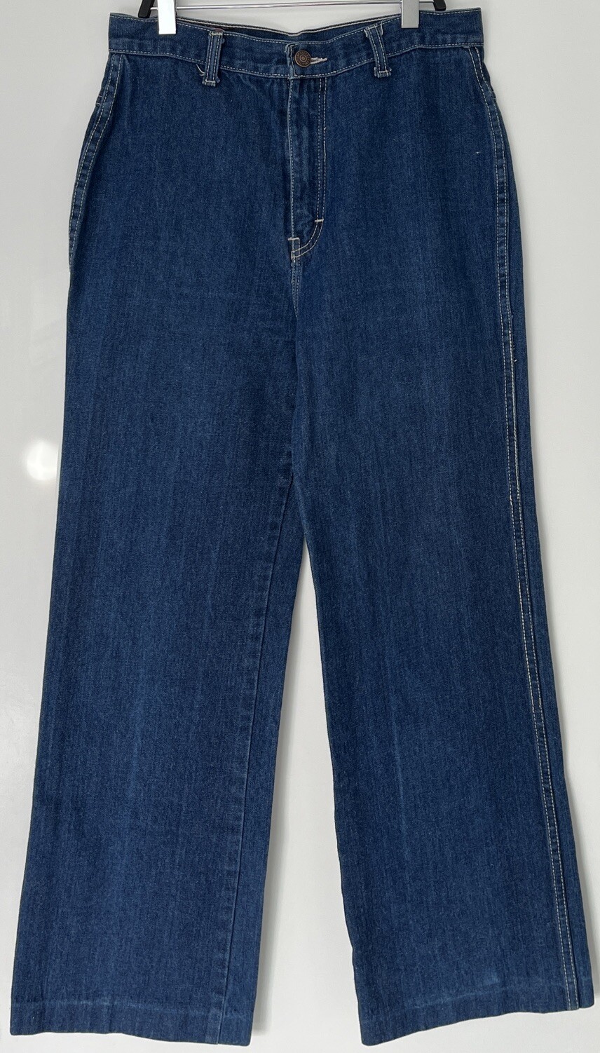 Vintage Gap 1970’s Women’s Dark Blue Denim High Rise Straight Leg Jeans 29 x 27