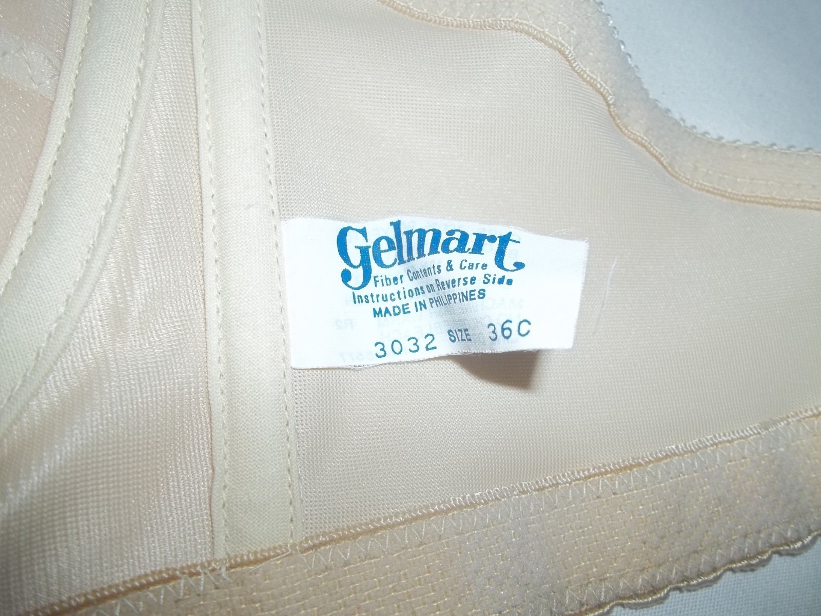 Vtg Gelmart Strapless Nude U/W Bra 36C 1970/80s #3032 Sissy Rockabilly Glam