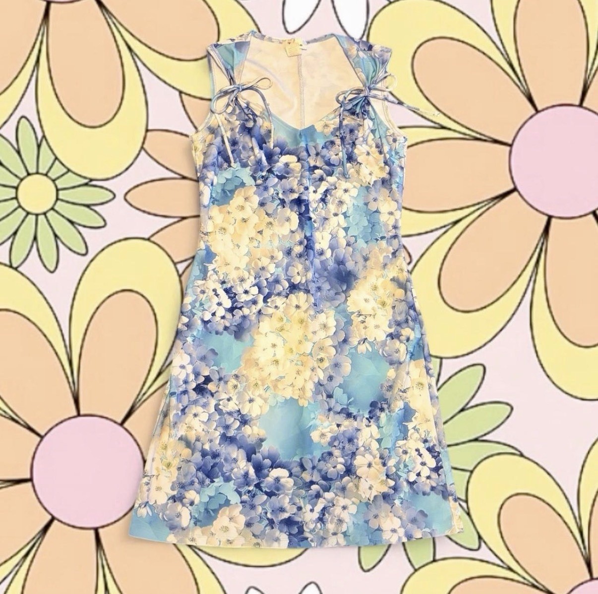 TRUE Vintage 90s Paper Tag Taboo Floral Midi Dress M