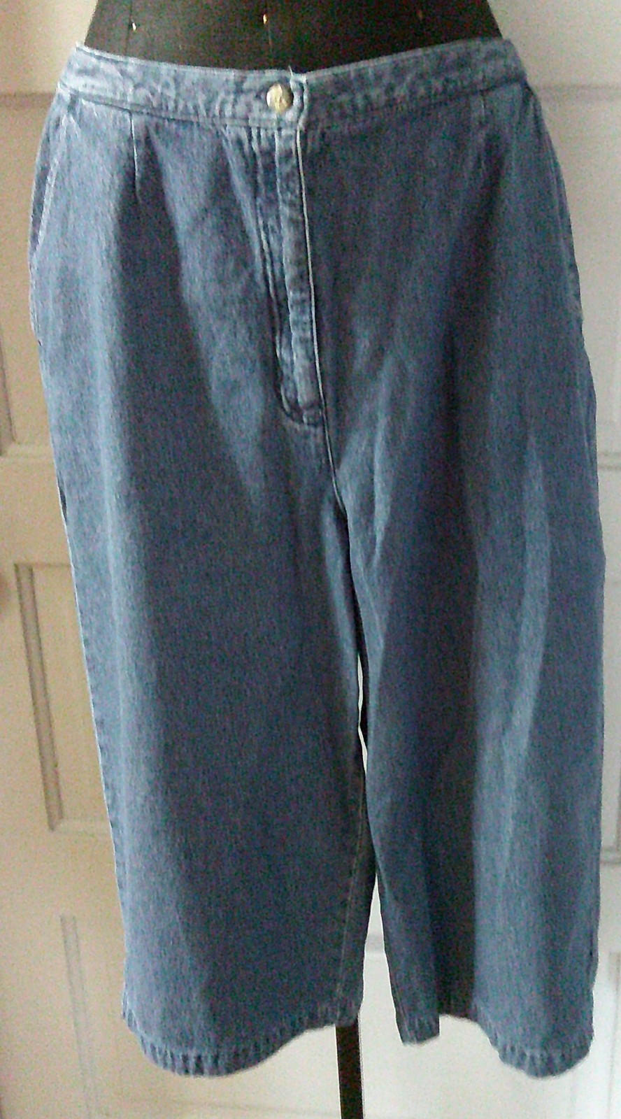 90’s KAREN SCOTT Denim Comfy Capri Pants Slacks 14