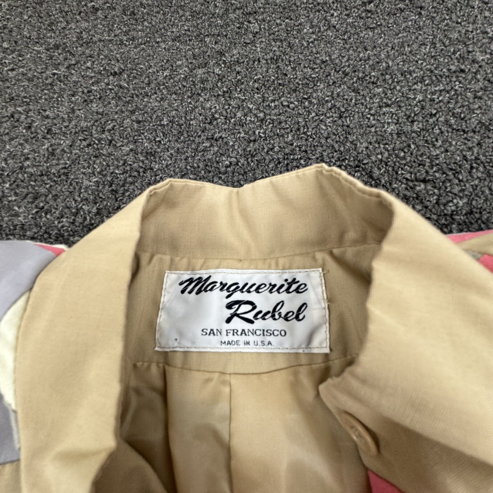 Marguerite Rubel Vintage 1980s Multicolor Pastel Bomber Jacket Patches Women 10