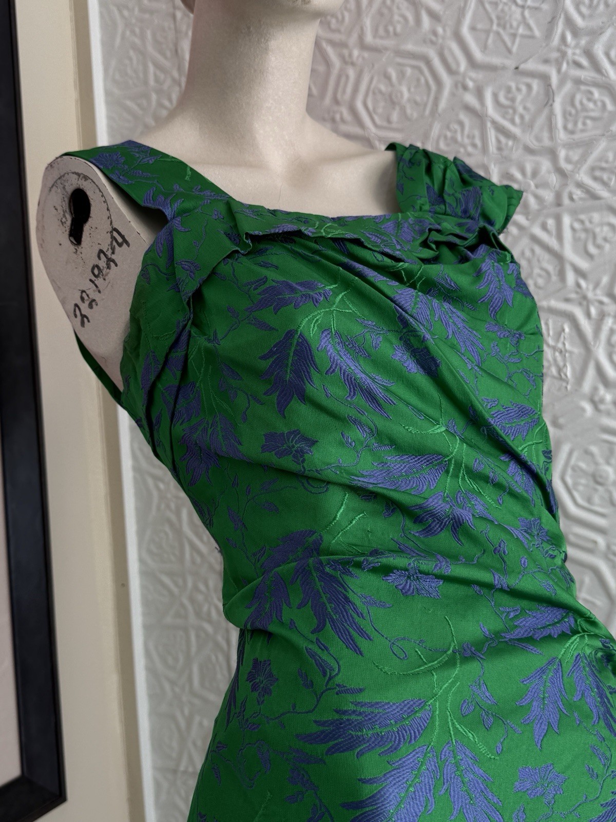 Ceil Chapman mermaid dress vintage designer gown glam 1950s midcentury Sarong S