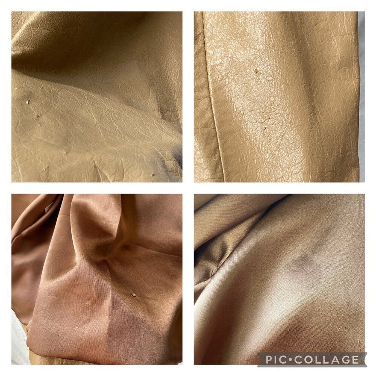 Vintage Womens Camel Beige Genuine Leather Jacket Size XXL 2X 90s Argentina NWT