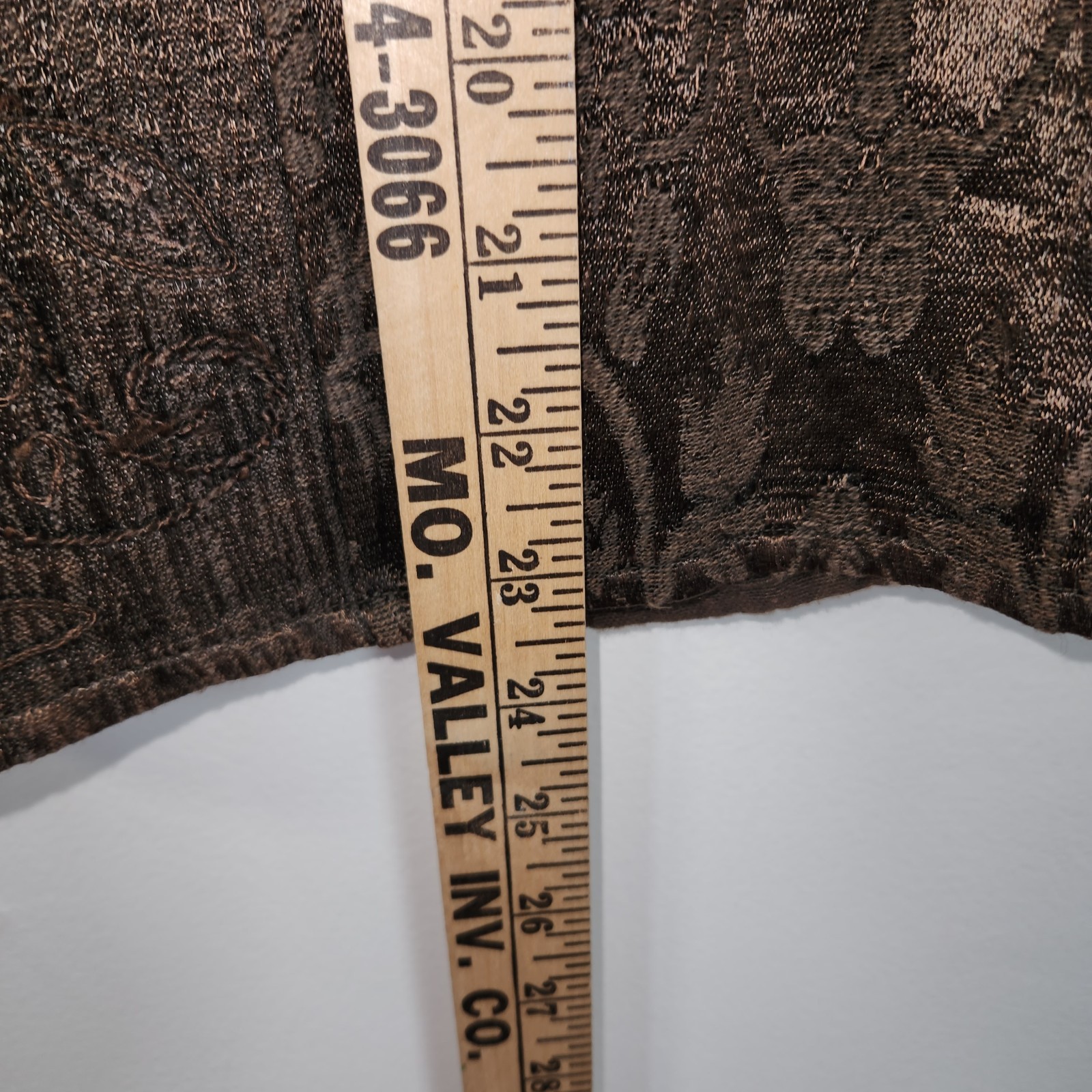 Flashback Chocolate Brown Patchwork Tapestry Vest w/ beaded embellishment MEDIUM