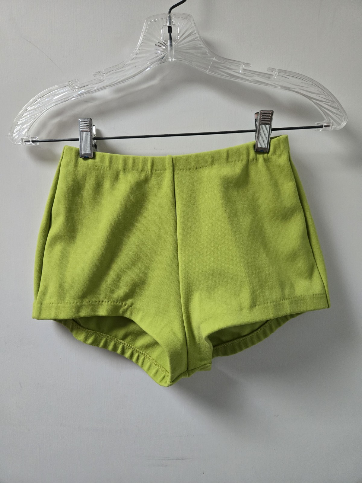 Vintage Bathing Suit Mod Green Orange Yellow Dots 2 Piece 34 Sz 12 M 1960s 70s