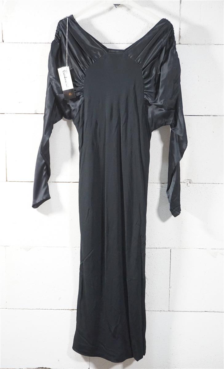 Rarität Vicedomini Milano Italy Design Abendkleid schwarz Anna Mod 265 Gr. 40-42