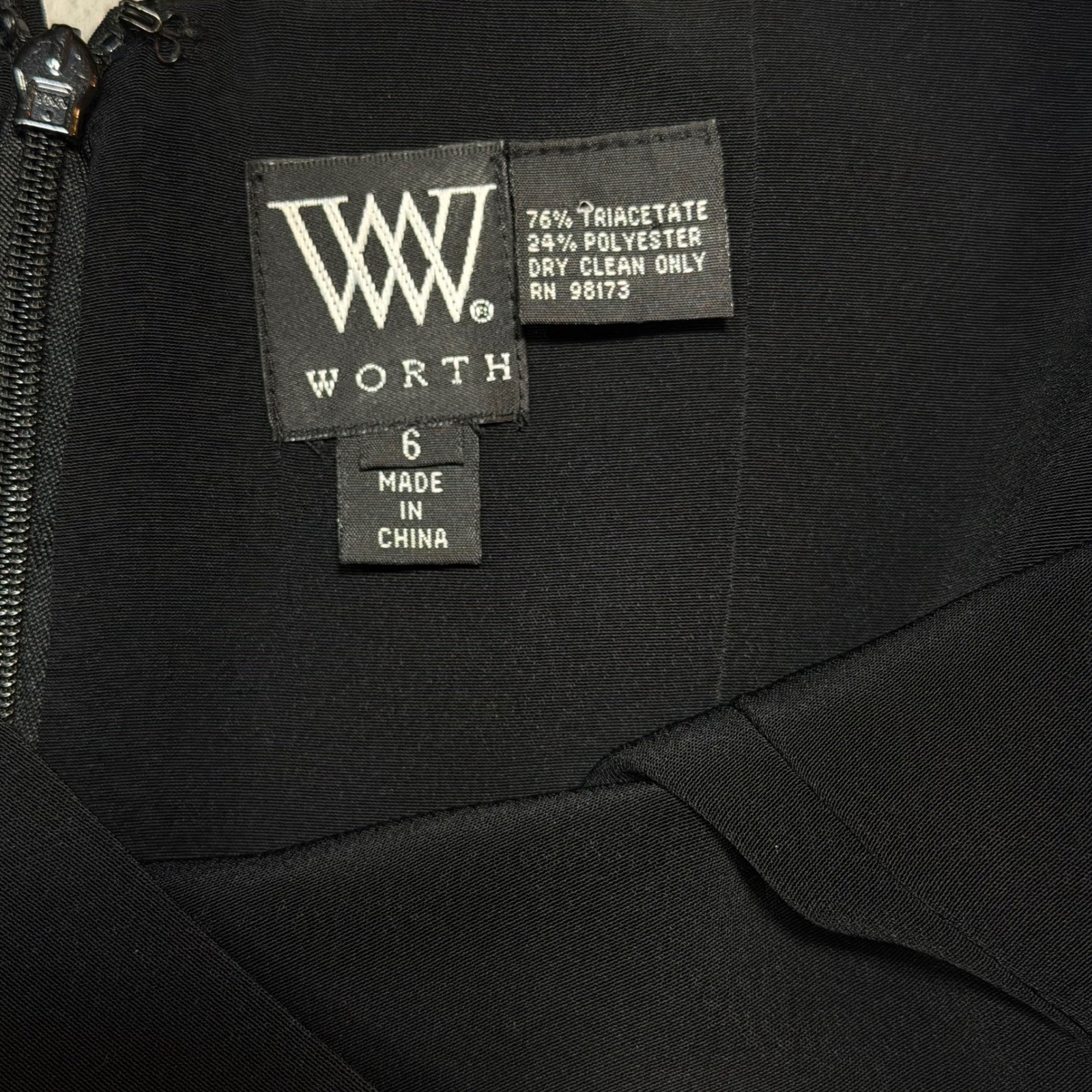 Vintage Worth Little Black Dress Sleeveless Fit Flare 90 Quiet Luxury minimalist