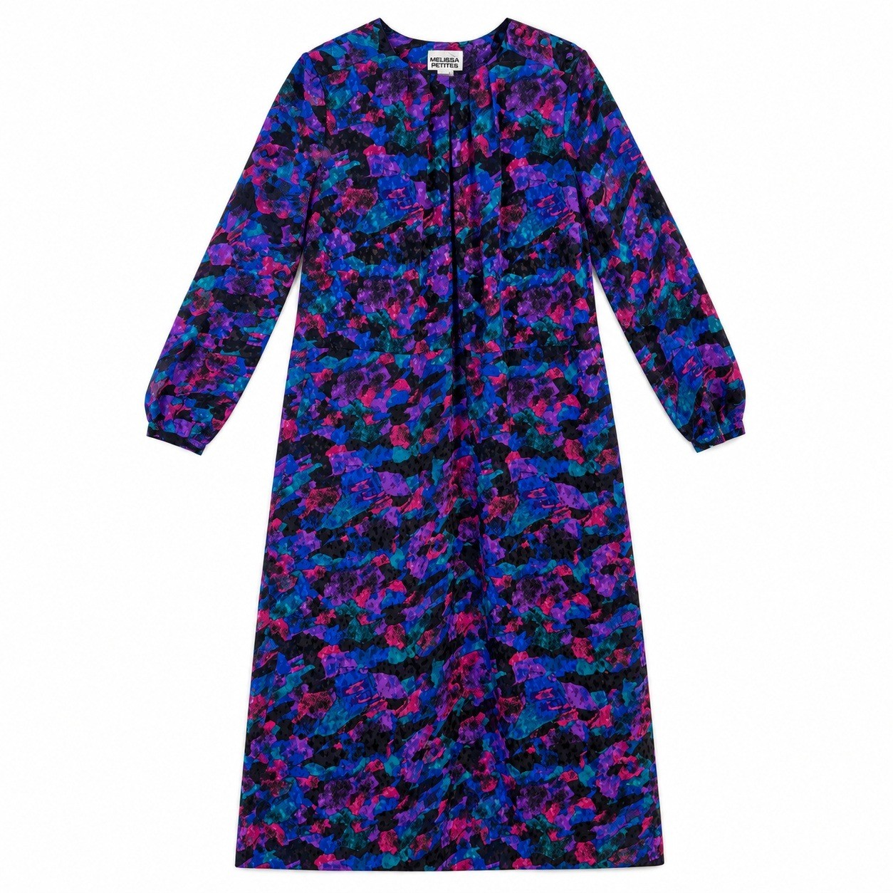 Melissa Petites Vtg 80s Funky Dress Purple 12P Whimsy Maximalist Rainbow Retro