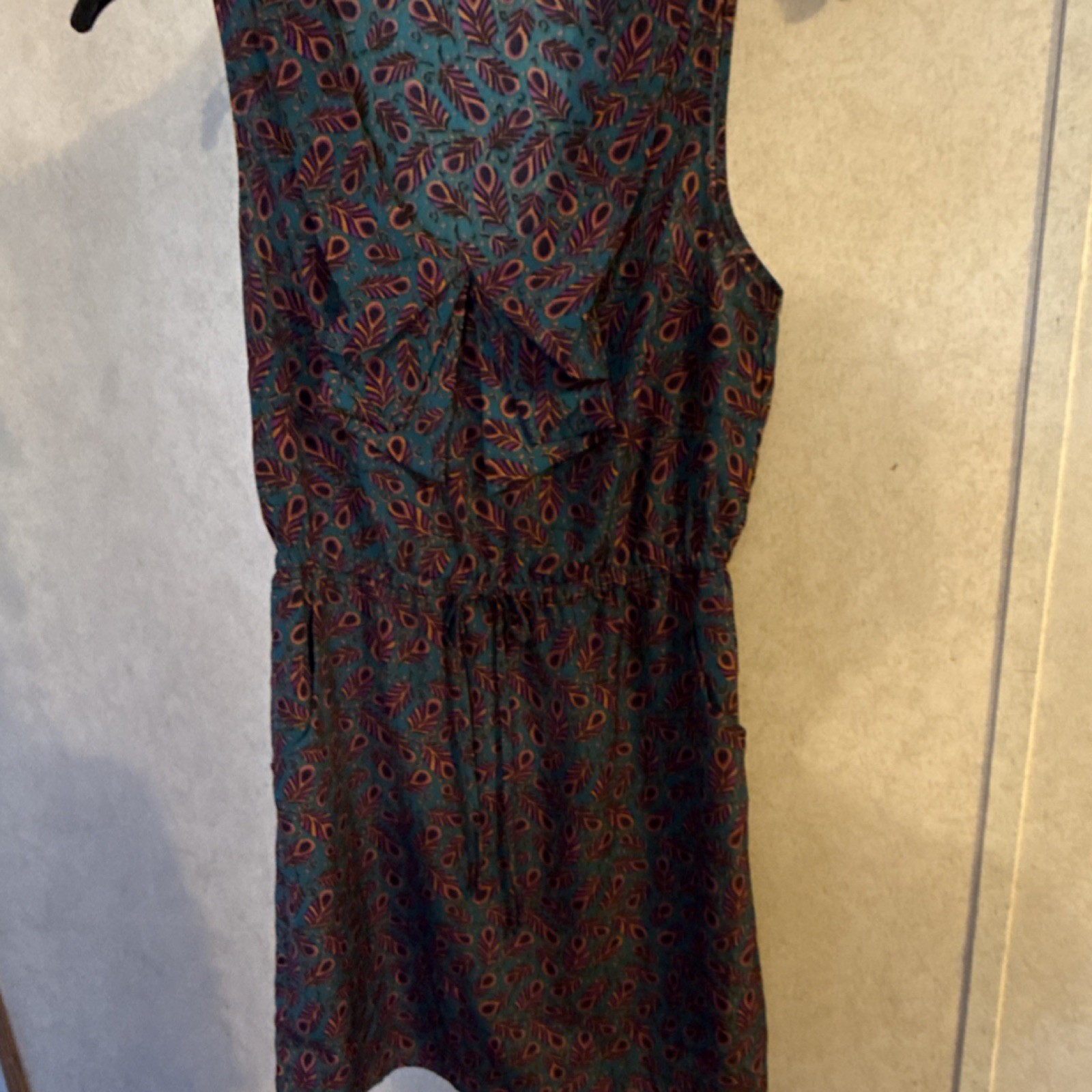 BeBop Paisley Sleeveless Dress Teal Purple Orange L Women’s Casual Dress