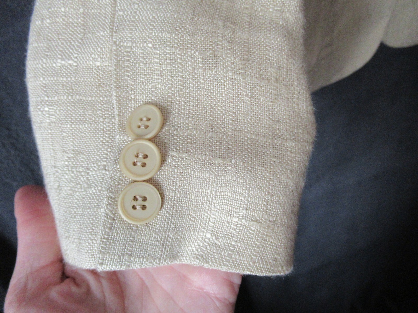 NWT Vintage Jack Winter Rices Nachmans Beige Rayon Flax Career Suit Jacket 8