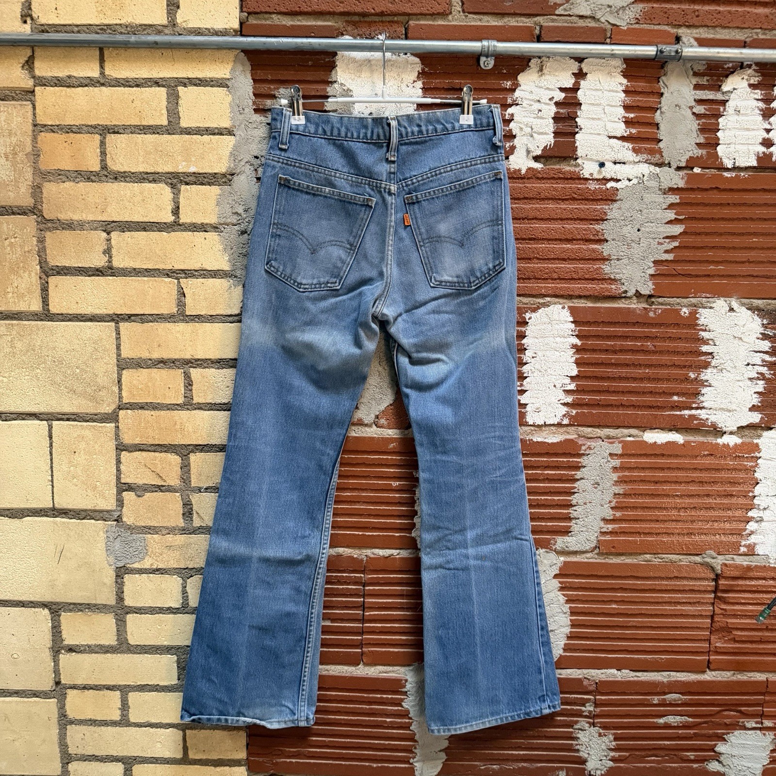 Vintage 70s Levi’s 746 Orange Tab Bell Bottom Jeans 28×31 USA Flare