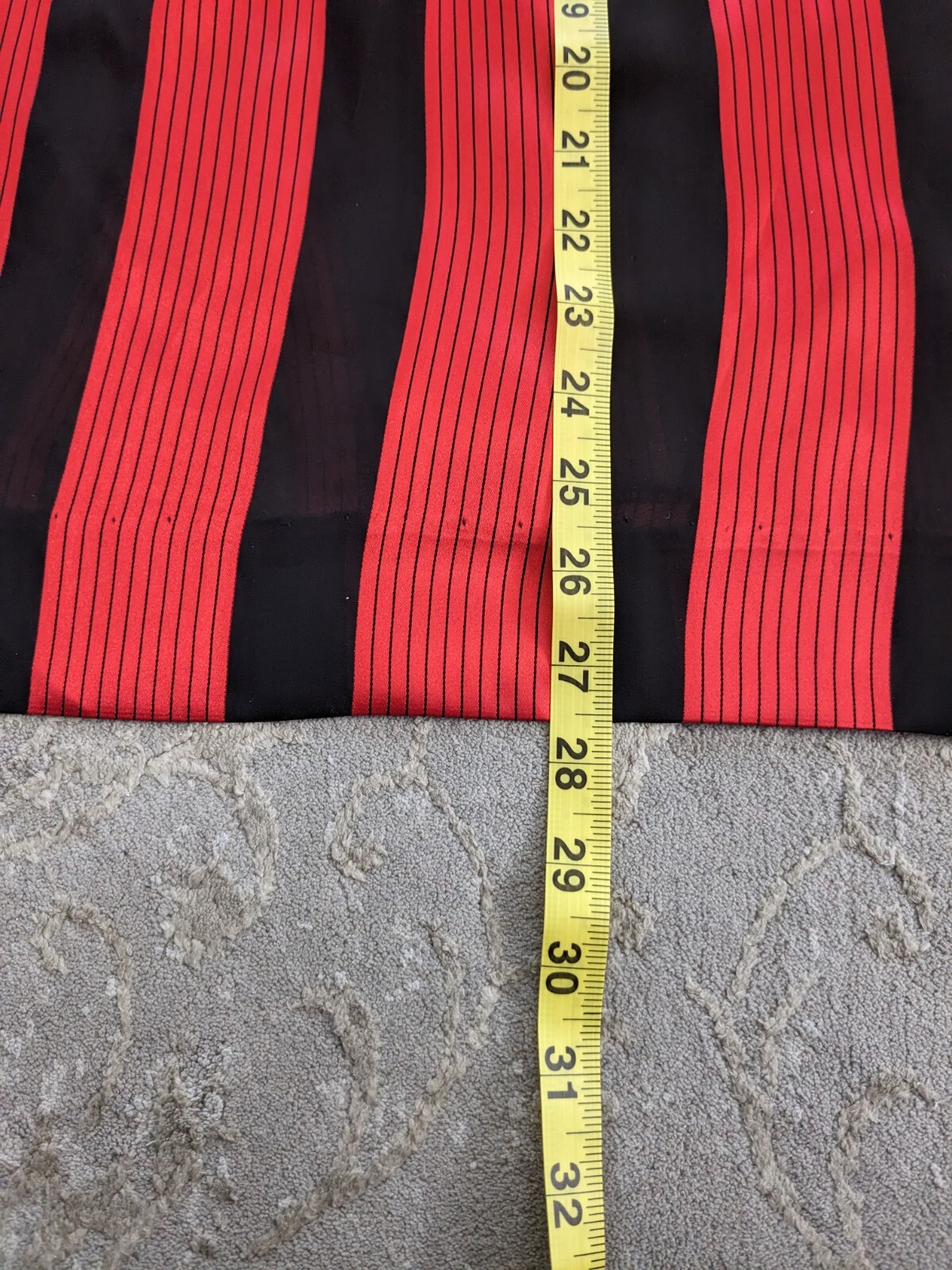 Lorac Original Dress Women’s L/XL Vtg 80s Red Black Stripe Drop Waist Nostalgic