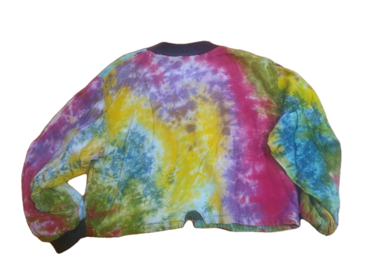 Vintage Tie-dye Cropped Jacket ~*SPEED LIMIT* SZ M *80’S/90’S* Holes in back*