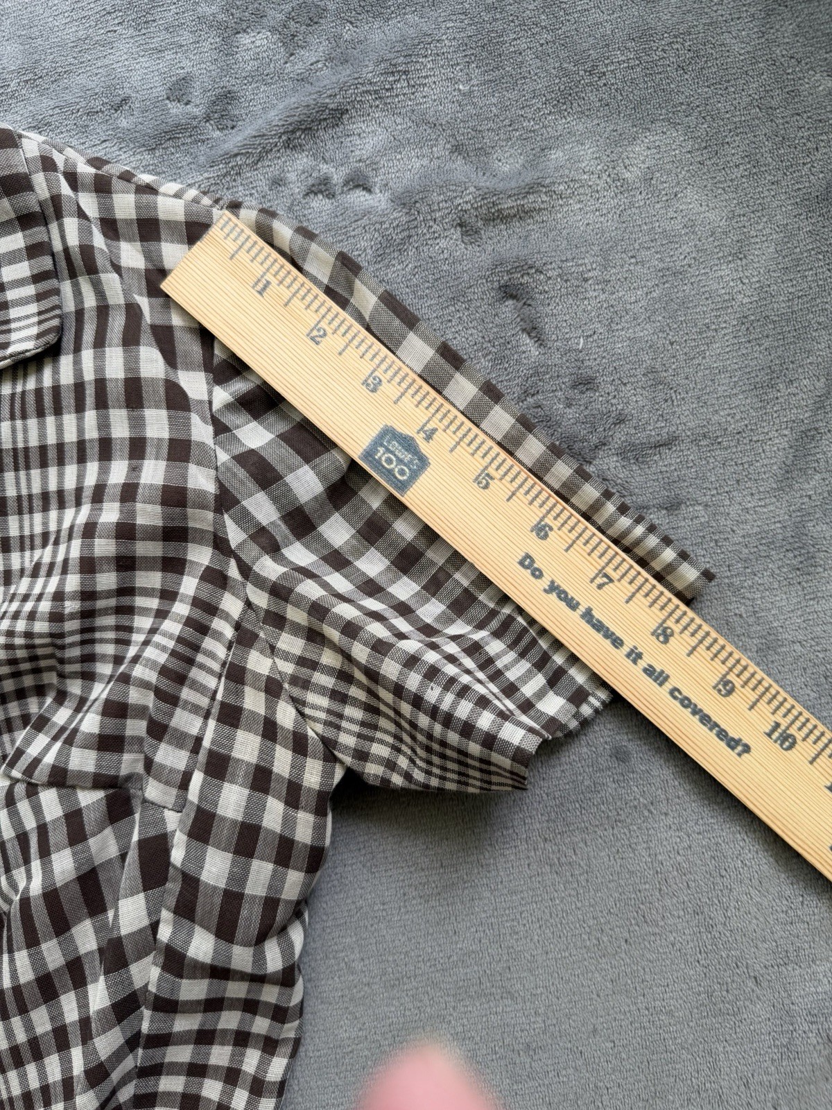 VTG 50s 60s Lorch Of Dallas Gingham Plaid Skirt Tie Brown Rockabilly Swing S/M?