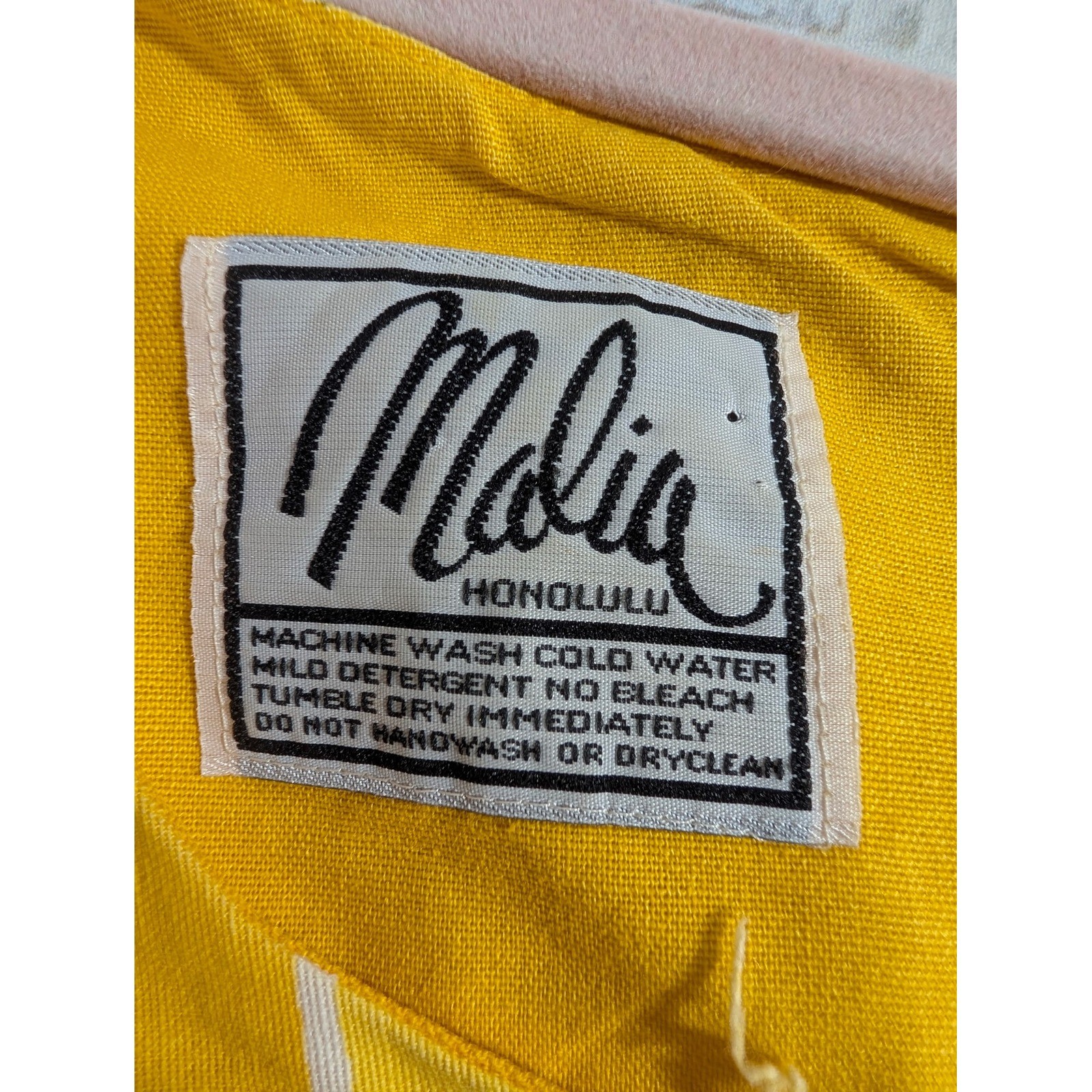 Malia Honolulu Tennis Novelty Print Dress Womens XS Yellow Vintage Hawaiian