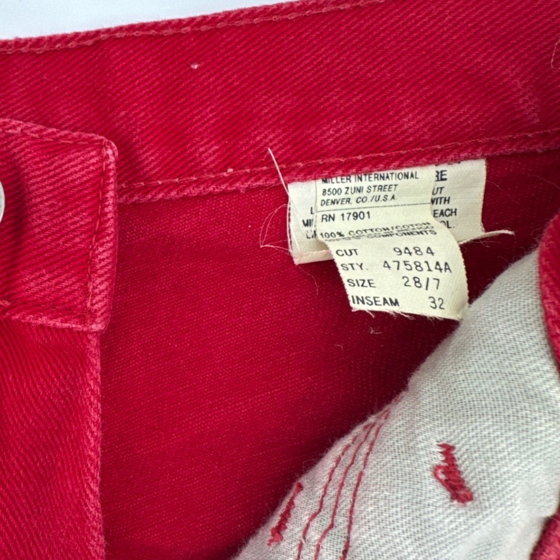 Rocky Mountain Clothing Co Jeans Women 28/7 Red High Waisted Western Cotton