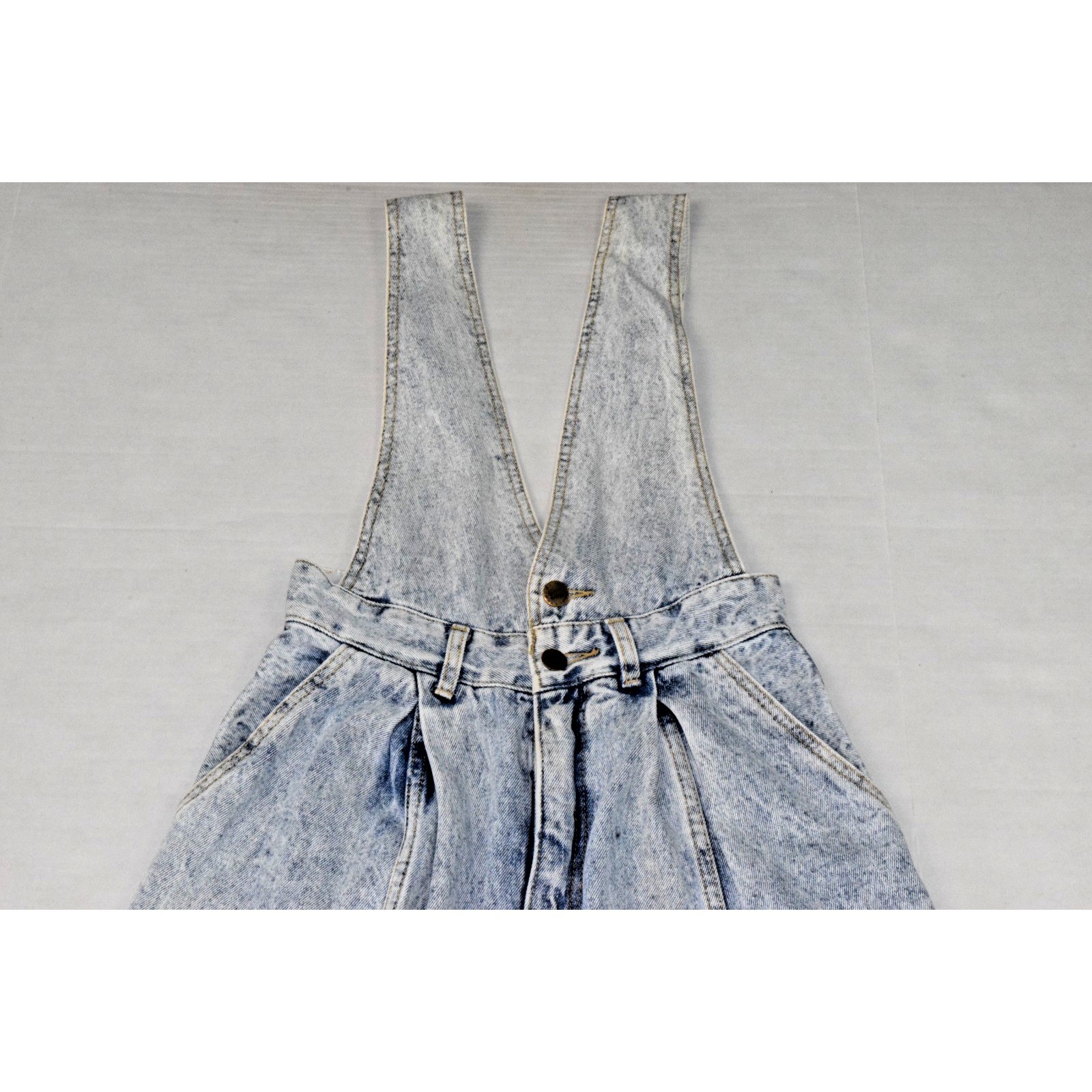Vintage Overall Jeans Venus 24 x 26 80s Acid Wash Balloon Leg Floral Lined RARE