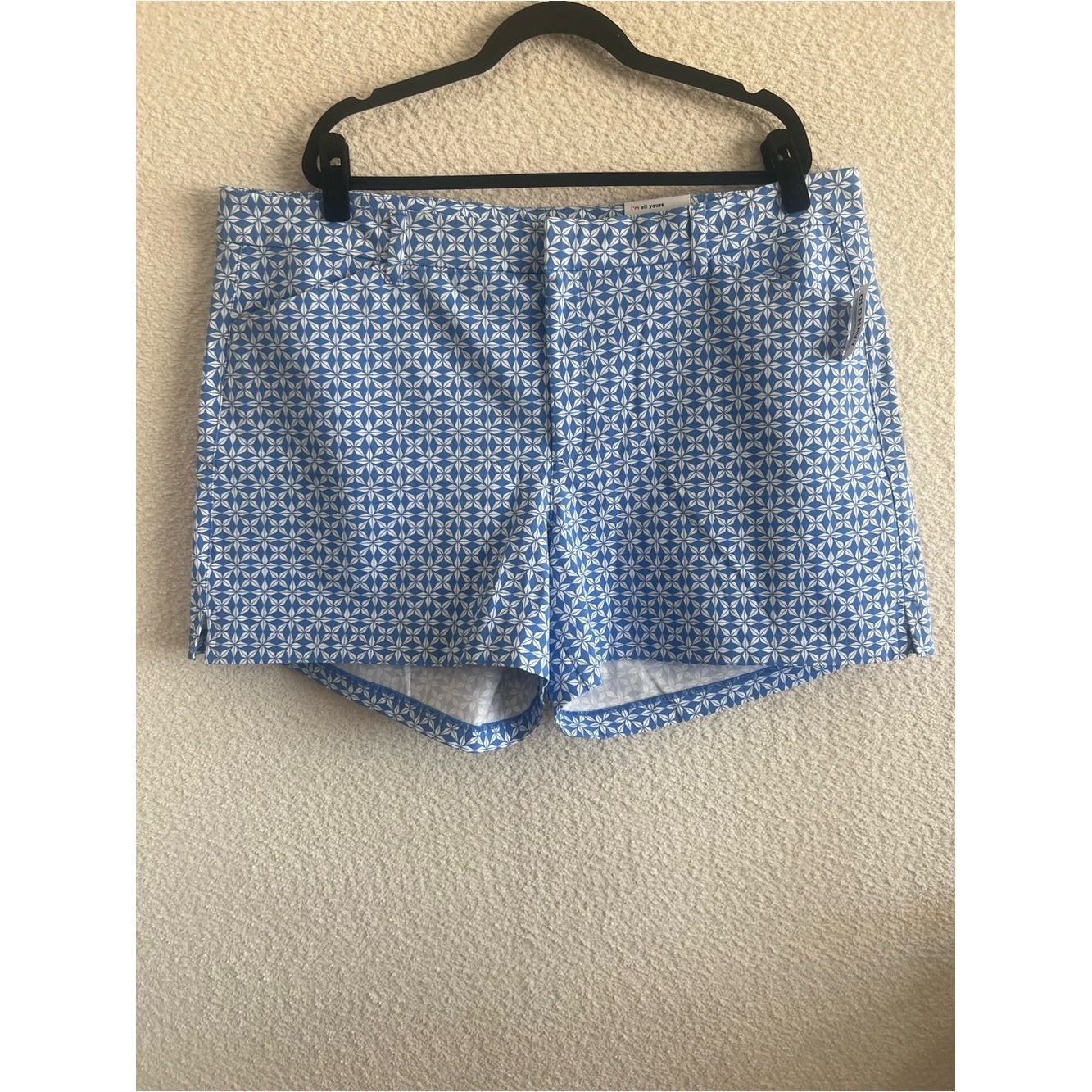 Old Navy NWT Women’s Plus Blue Pixie Cotton Blend Stretch Shorts Size 22