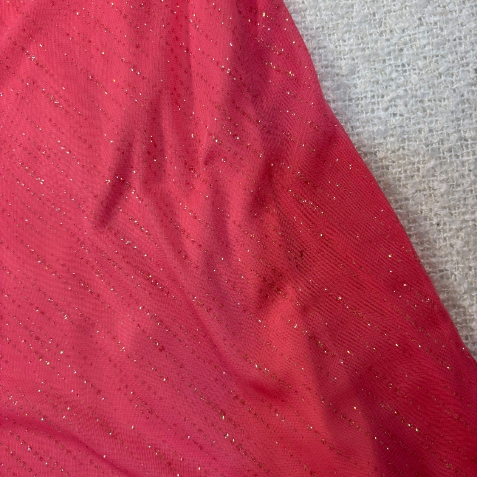 VTG city triangles hot pink glitter prom maxi formal dress y2k coquette dainty
