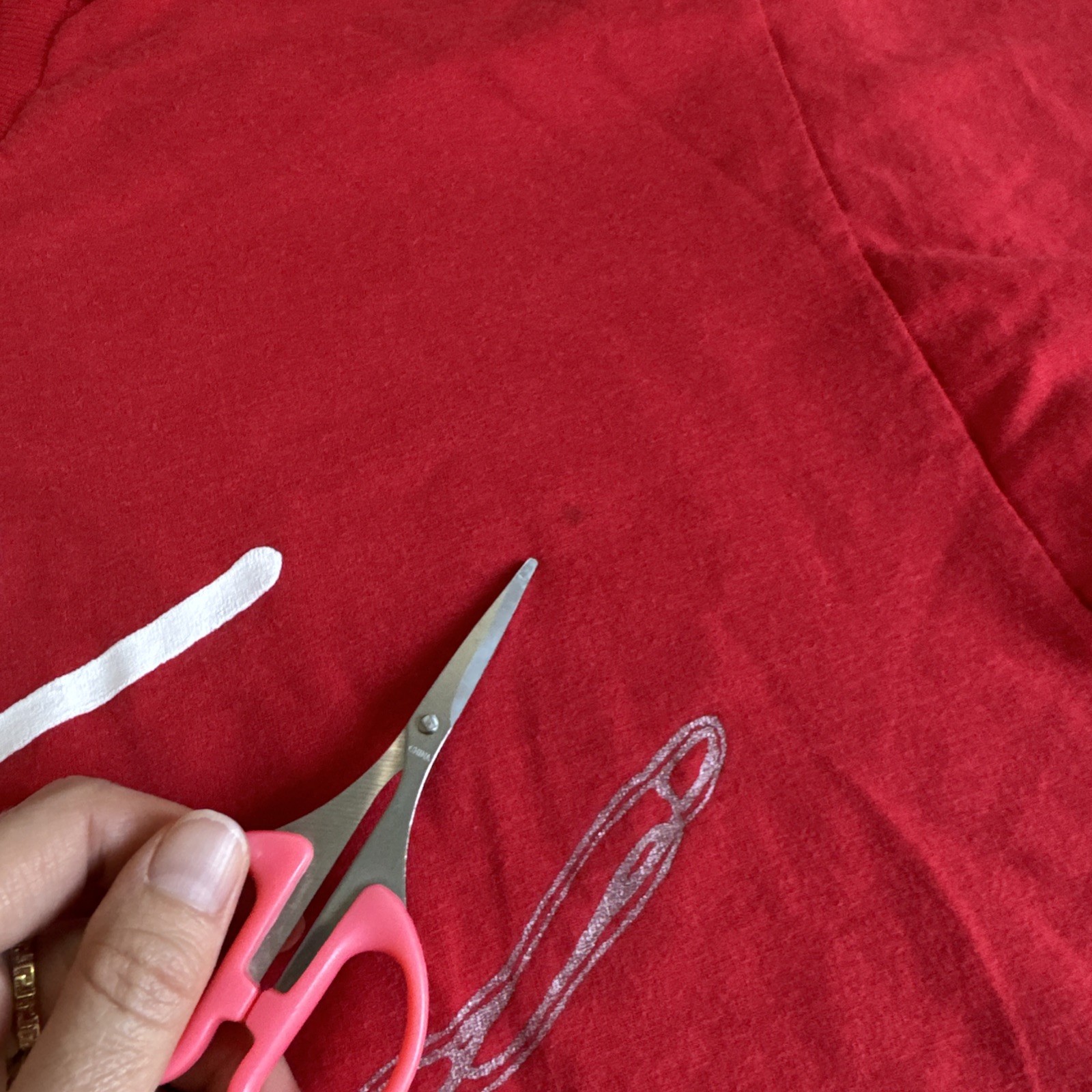 Vintage Fruit Of The Loom Baton Twirling T Shirt Red Size Large