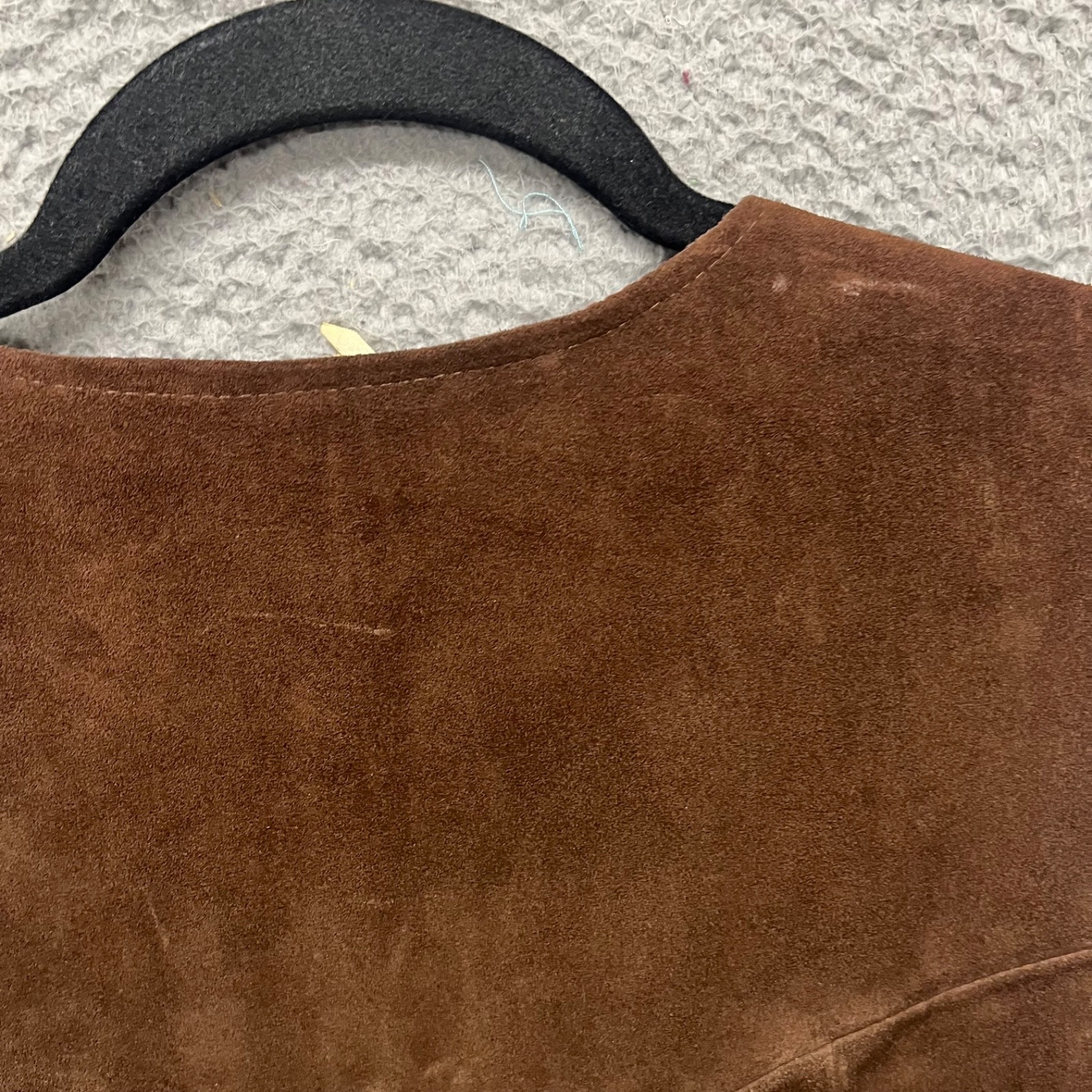 Vintage Suede Vest Womens S Brown Leather Western Rodeo Cowgirl Retro Mexico