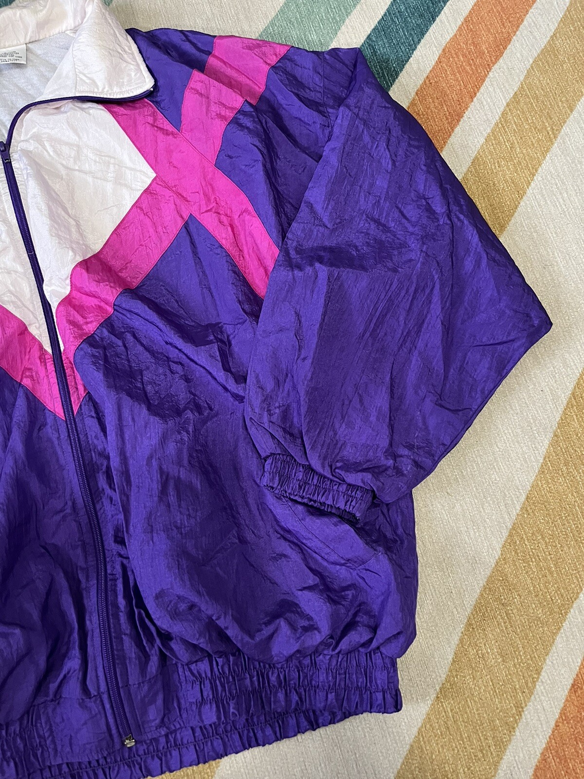 Vintage 90’s Purple Pink Bubblegum Pop Barbie Style Funky Women’s Windbreaker