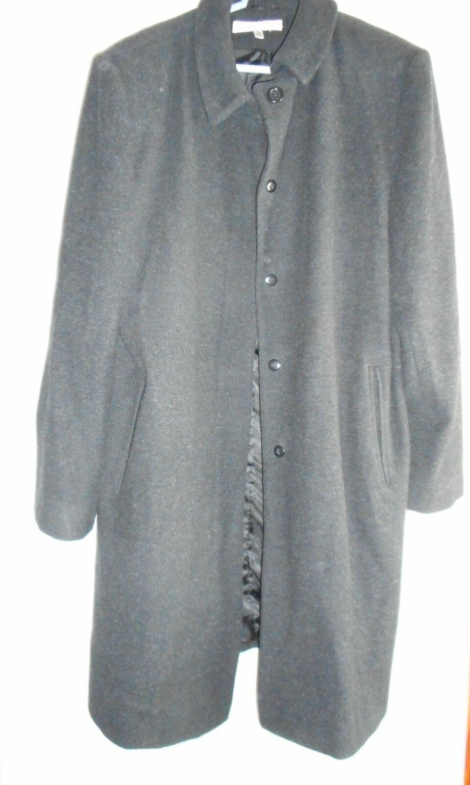 Vintage Harve Benard Black Womens 100% wool Overcoat Long Coat Lined Size 16