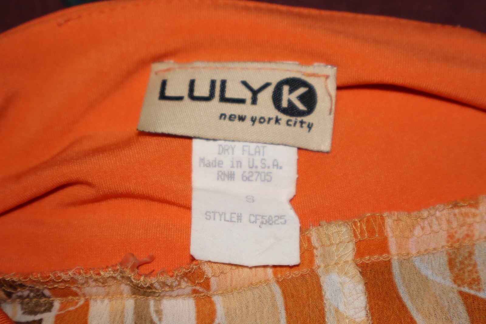 VTG Halter Dress LULY K NYC SMALL Mod GoGo Hippie Boho