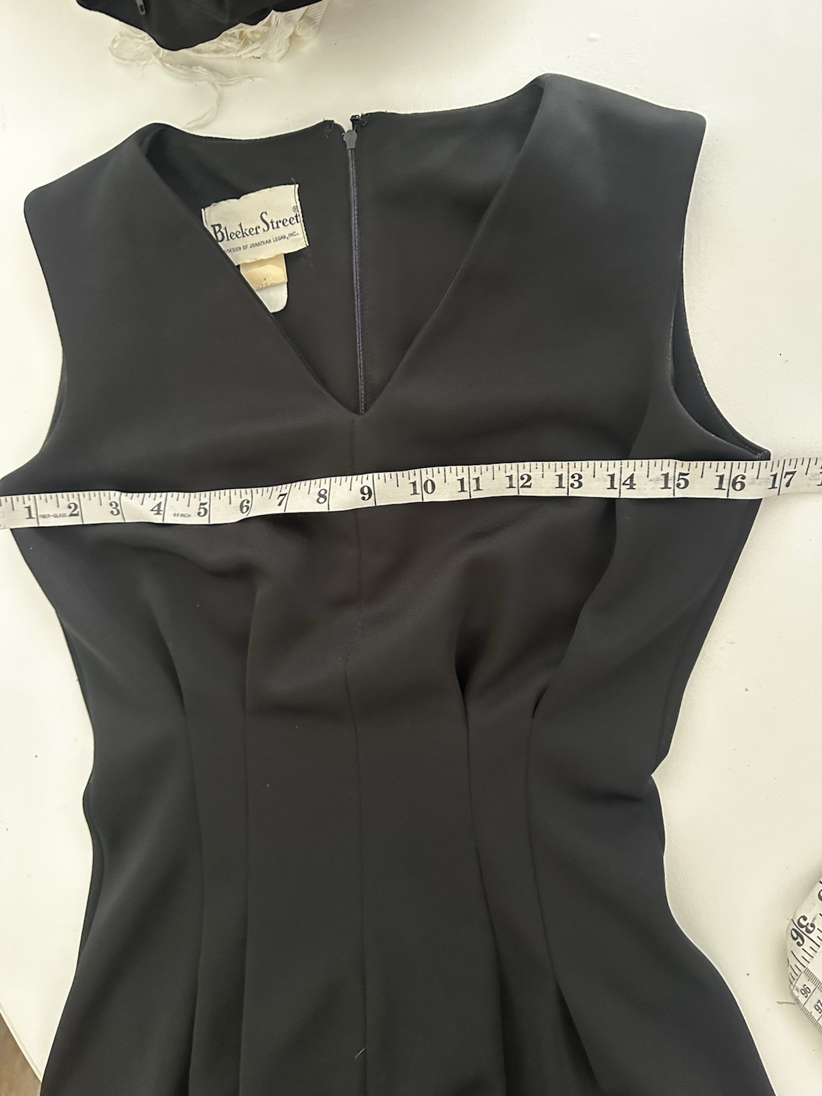 Vintage 60’s MOD Bleeker Street Mid Century Modern Shift Dress Medium Black Euc