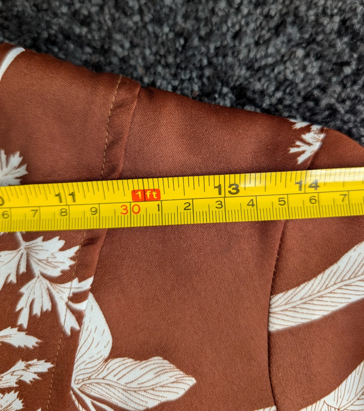 Vintage 70s 80s HAWAII NEI Honolulu Honeymoon Set Brown White Botanical Print 10