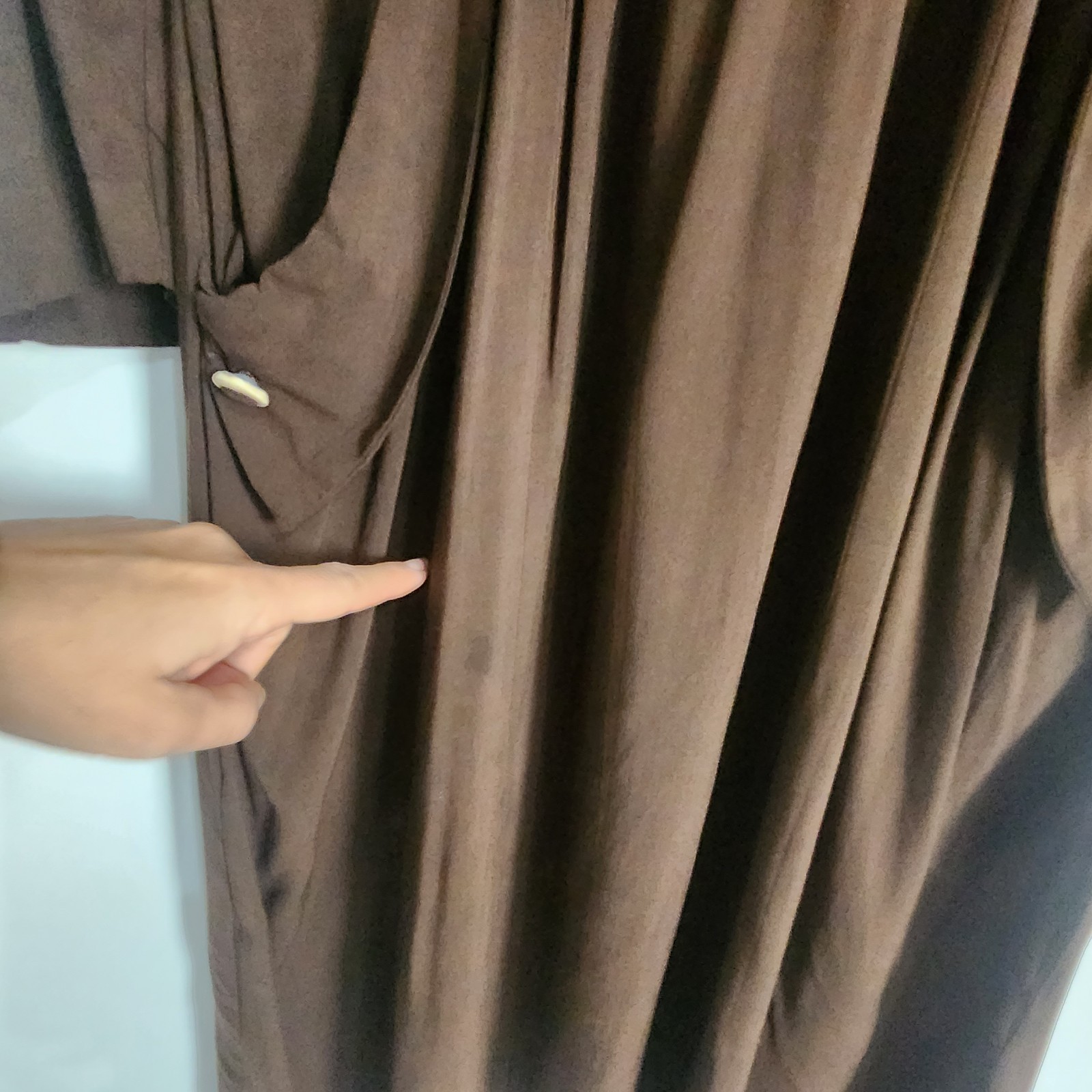 Original 40s Brown Dress M Hollywood Glamour WWII Pinup Land Girl Swing Dance