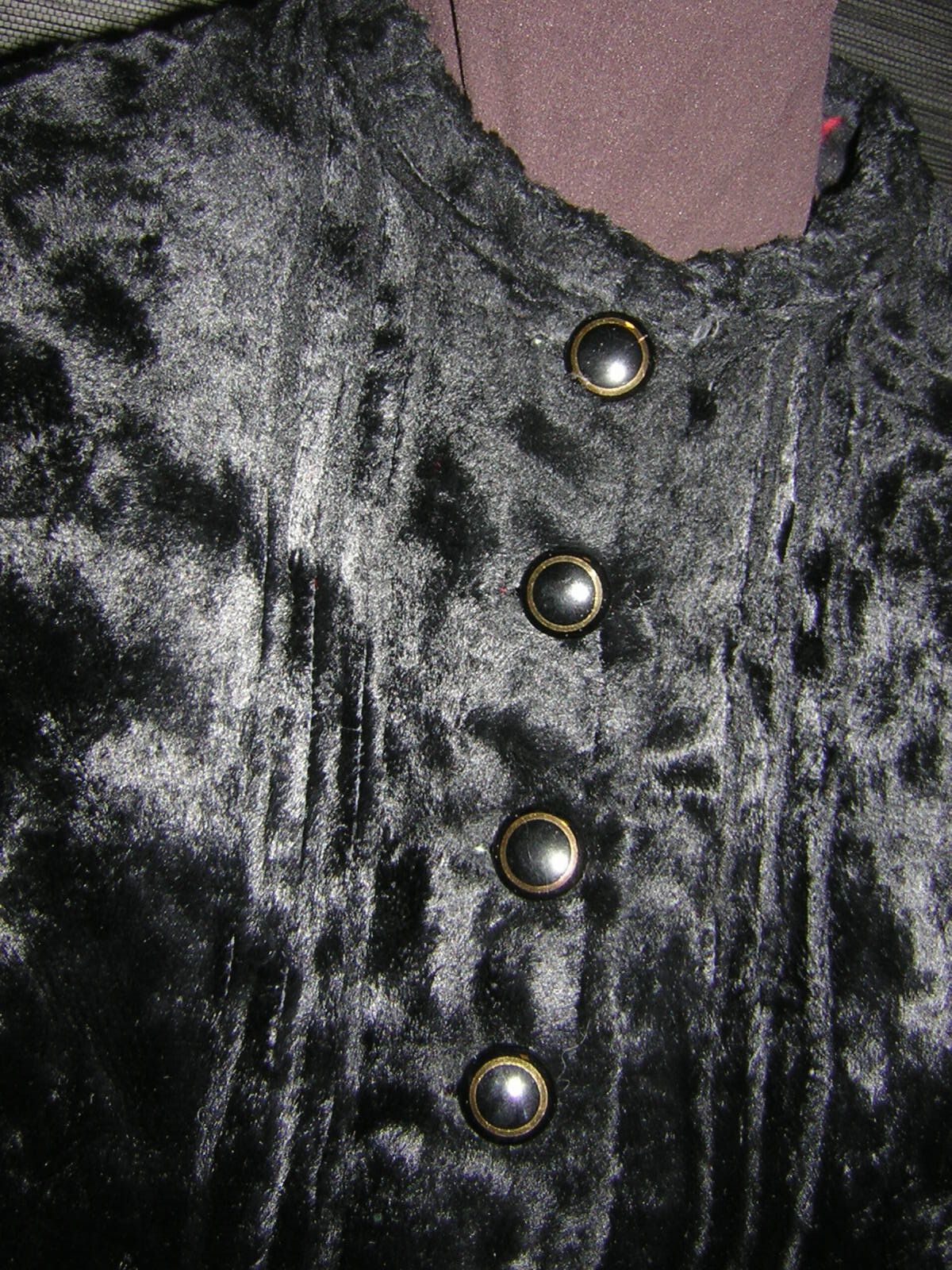 VINTAGE ANTIQUE CZECH WOMENS WINTER PEASANT FOLK COSTUME FUR JACKET MORAVIAN